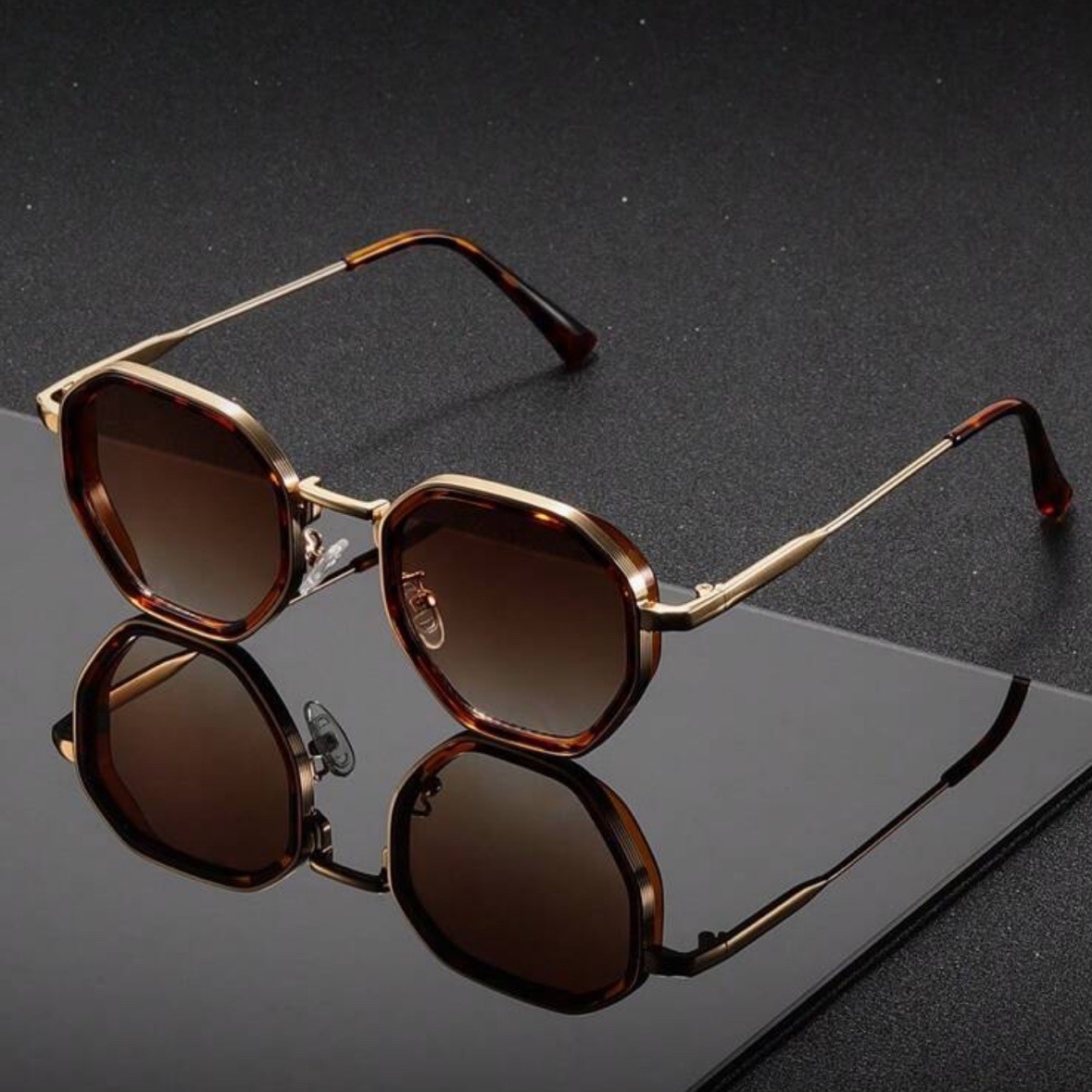 1 Pasang Kacamata Hitam Modis  - Men'S Fashion Round Glasses ulasan dan harga