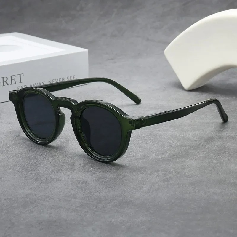 Kacamata Hitam Bulat Kualitas  - Men'S Fashion Round Glasses ulasan dan harga