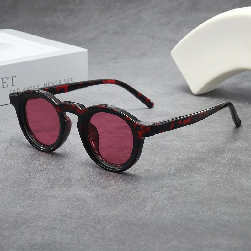 Kacamata Hitam Bulat Kualitas  - Men'S Fashion Round Glasses ulasan dan harga