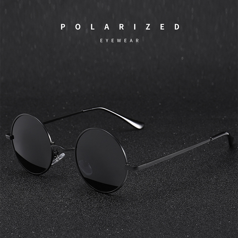 Kacamata Hitam Bulat Retro Vin - Men'S Fashion Round Glasses ulasan dan harga